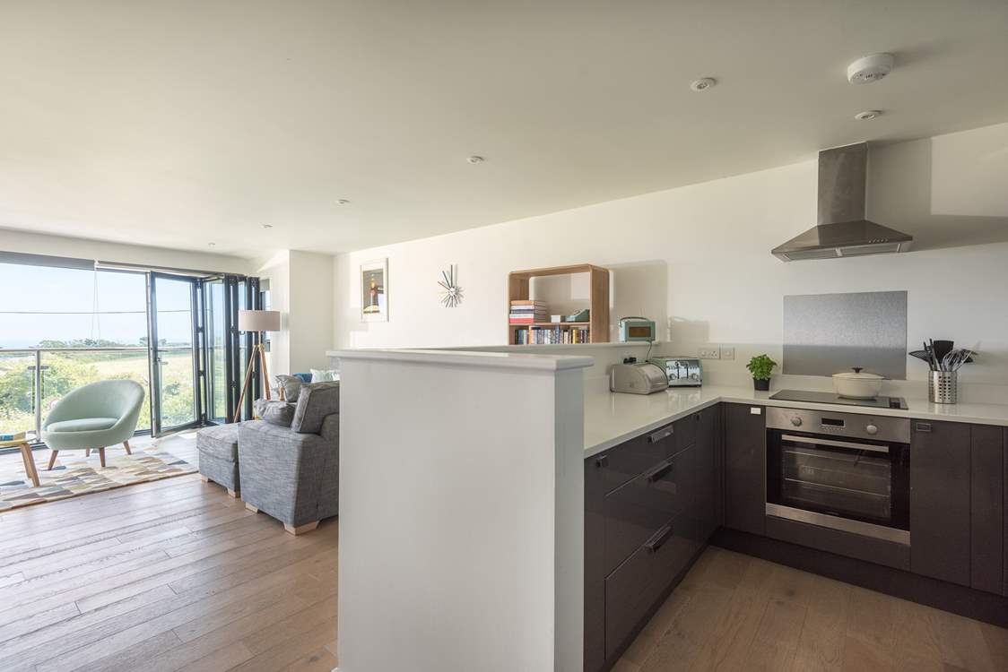 Being open makes this a very sociable space even for the cook!