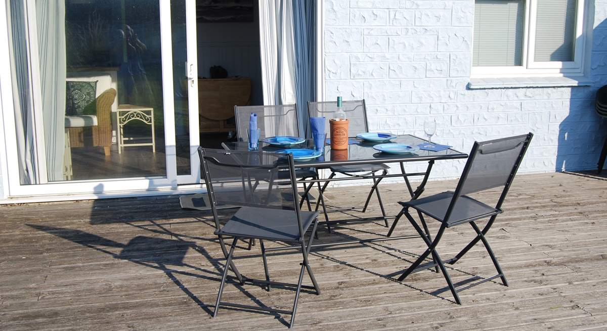 Dining on the decking is a must do on a warm sunny evening.