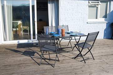 Dining on the decking is a must do on a warm sunny evening.