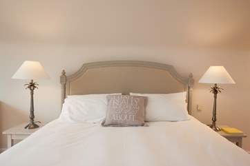 The spacious super-king size bed is just perfect for those lazy holiday morning lie-ins.