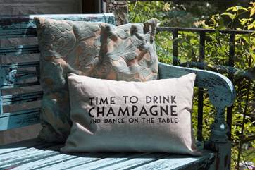 Time to drink champagne in the sunshine, you are on holiday after all!