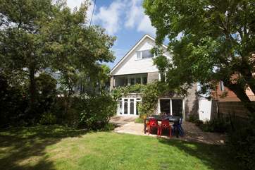 The enclosed garden is a safe area to let the children run around and play in the sunshine.