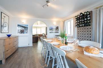 The open plan layout is the perfect place to host for family and friends.