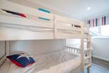 The bunk bedroom on the ground floor is ideal for the younger ones.
