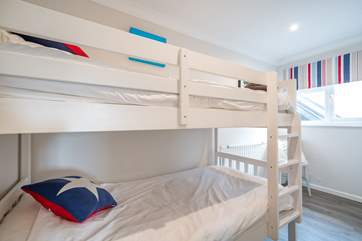 The bunk bedroom on the ground floor is ideal for the younger ones.