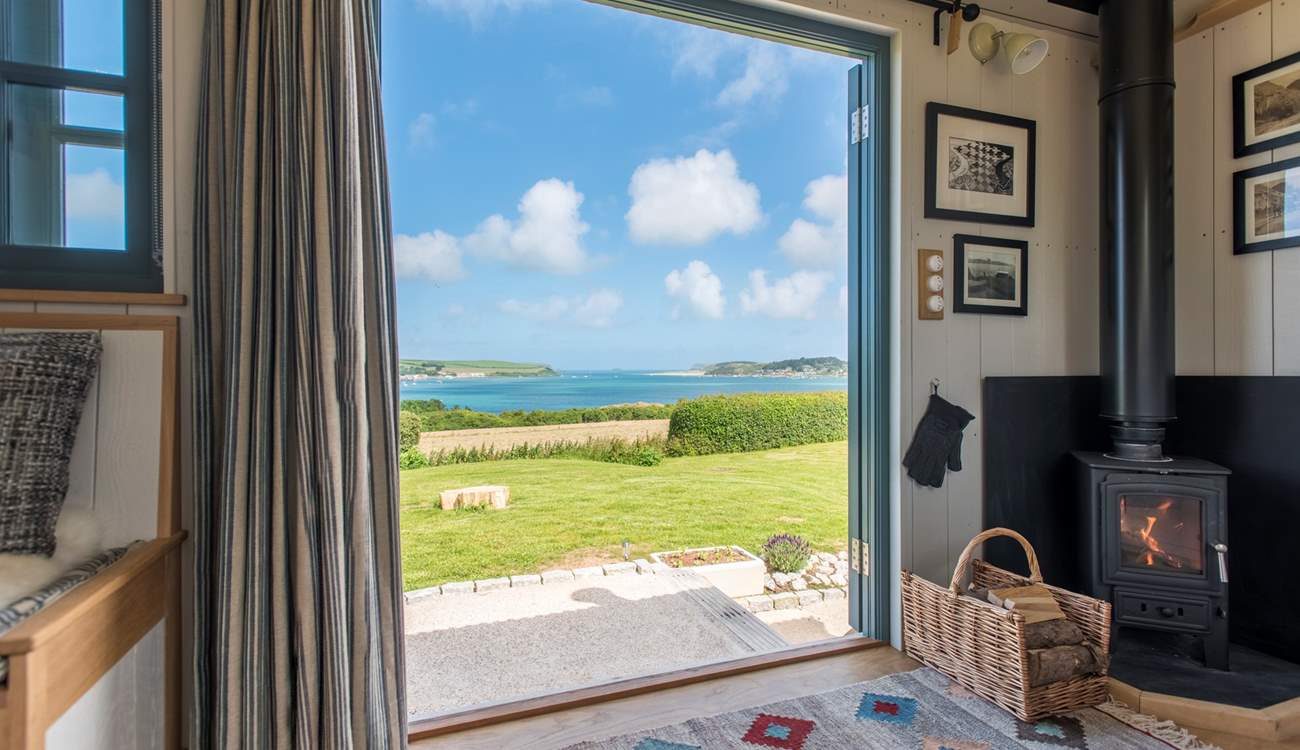 The cosy wood-burner ensures year-round warmth.