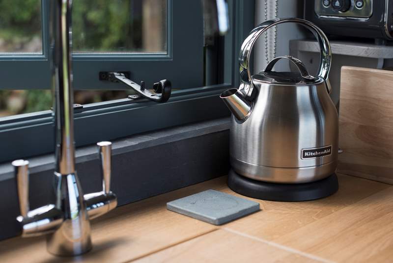 A kettle is provided for that all-important morning cuppa.