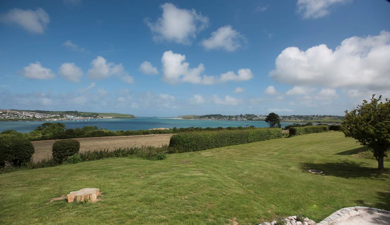Looking from the patio area out onto the Camel Estuary.