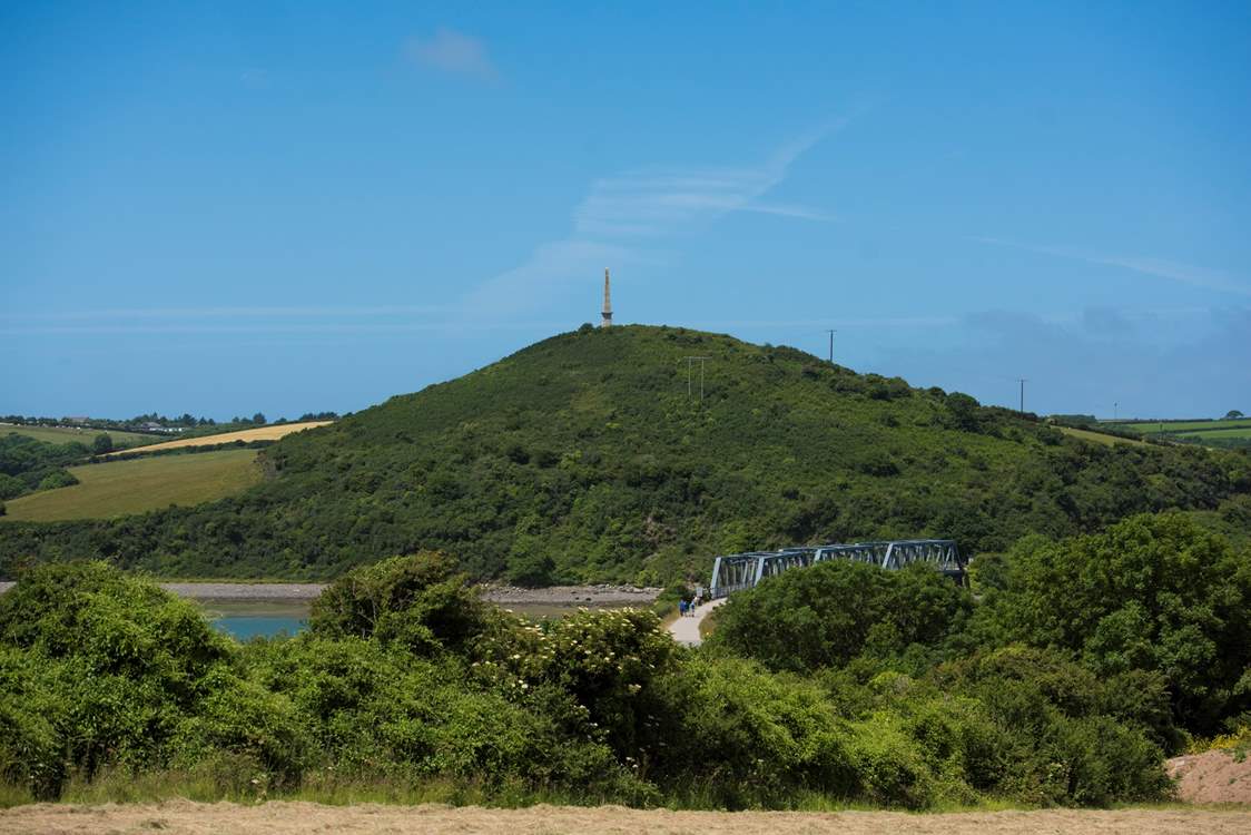You can see part of the Camel Trail from the hut and garden.