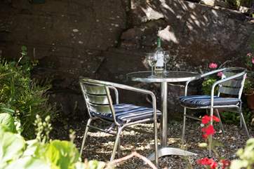 The rear terrace.
