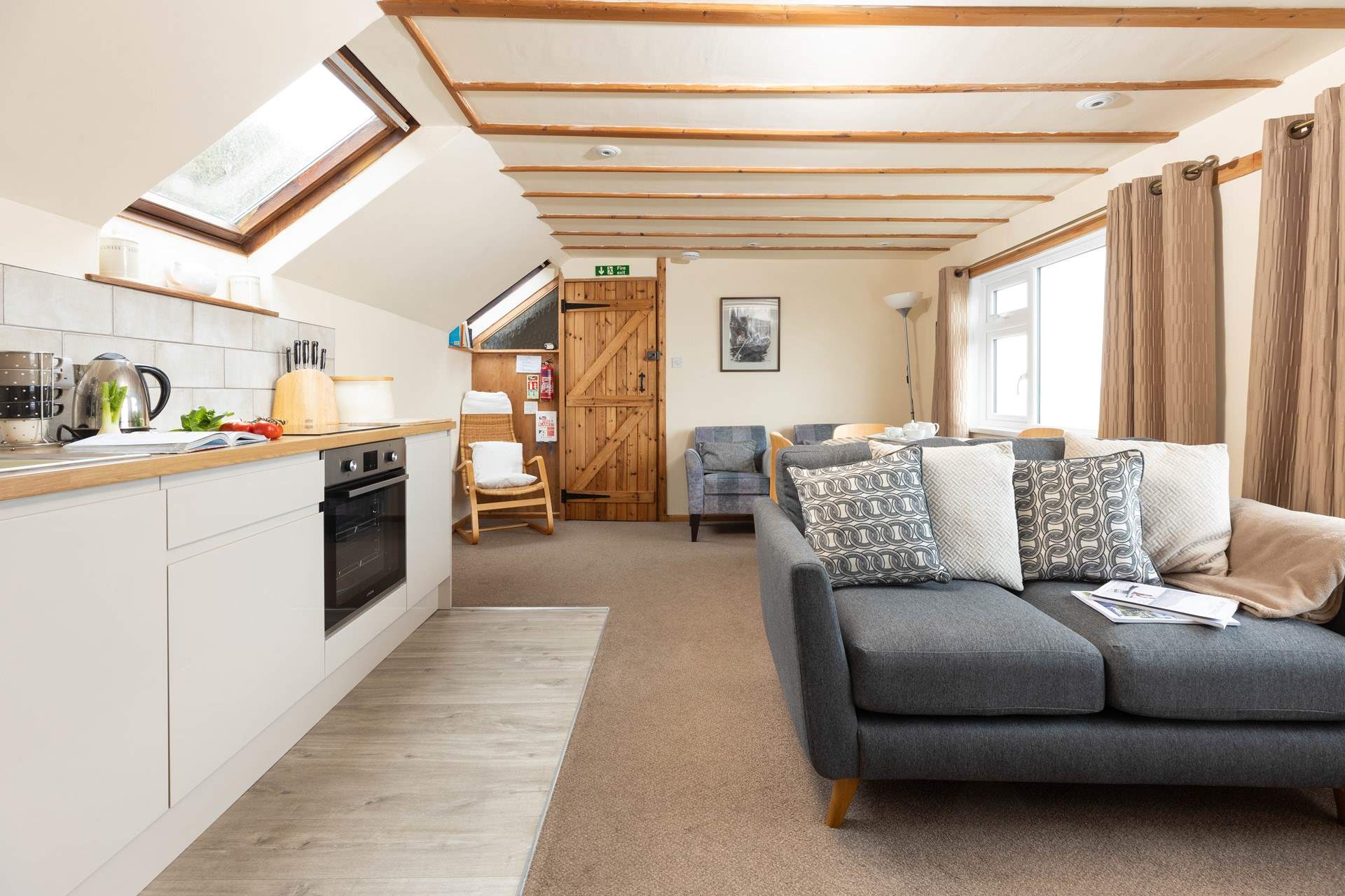 The lovely light and spacious living-area.