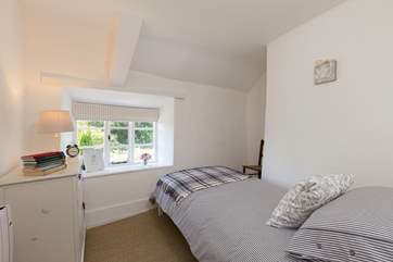 This is the single bedroom, the first room you reach at the top of the stairs.