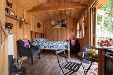 The living space is open plan.