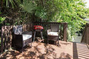If you fancy a spot of shade, and more importantly peace and quiet, there is a lovely raised decked area at the rear of the property. The perfect secluded hideaway.