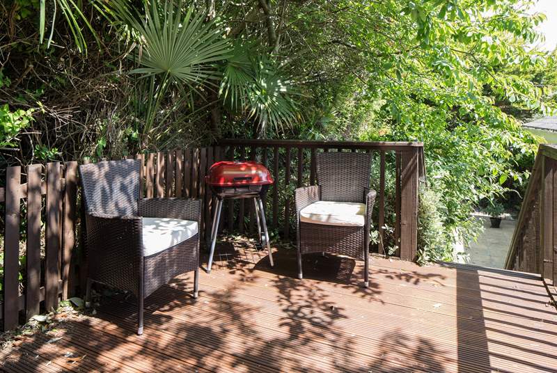 If you fancy a spot of shade, and more importantly peace and quiet, there is a lovely raised decked area at the rear of the property. The perfect secluded hideaway.