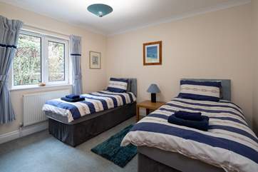 Bedroom 3 is home to this delightful twin room.