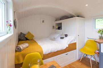 Relax with a book in the king-size bed!