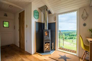The quirky wood-burner is great and logs are inclusive.