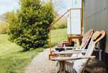 Take a seat outdoors and soak up the rural vistas