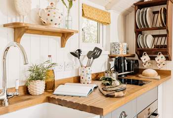 Cook up a feast in the charming kitchen