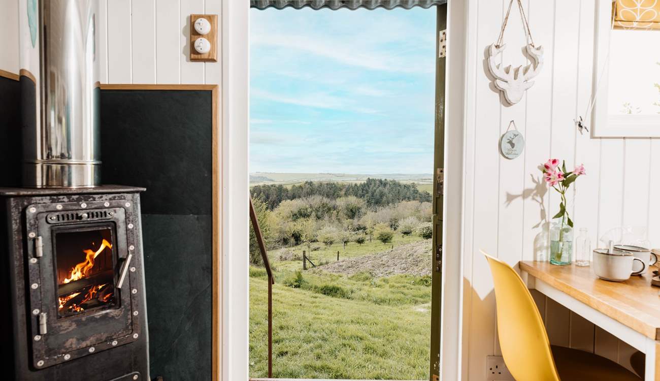 Enjoy stunning views across the Cornish countryside