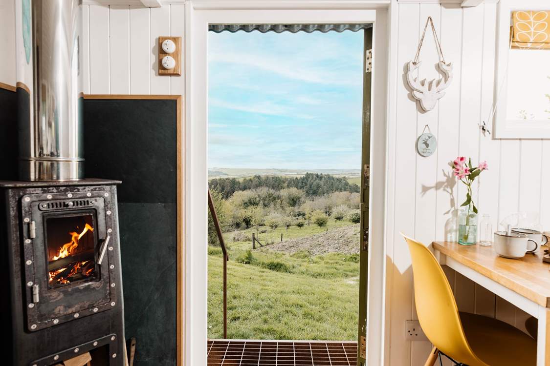Enjoy stunning views across the Cornish countryside