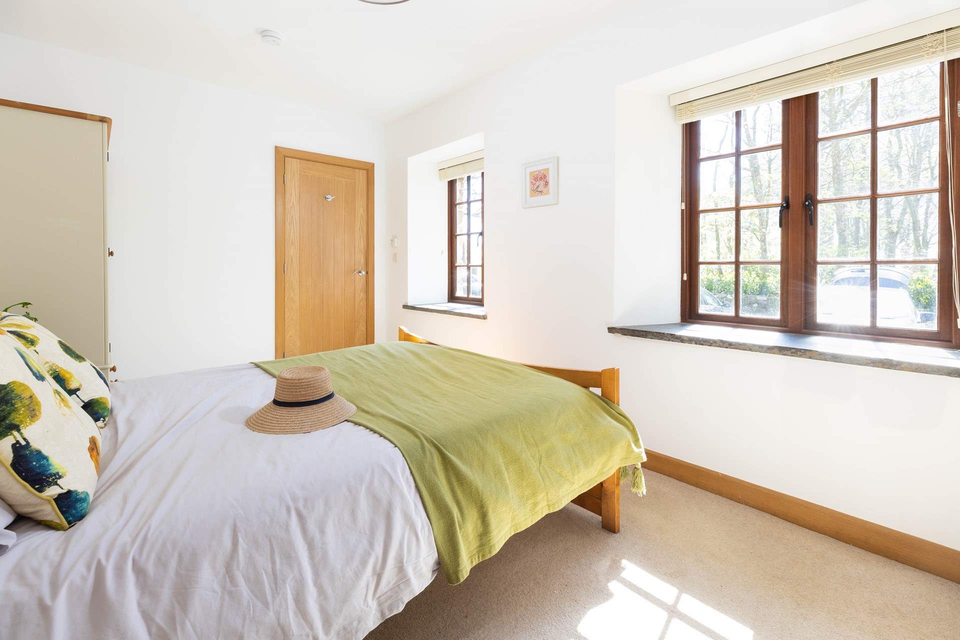 This bedroom has a king size bed. 