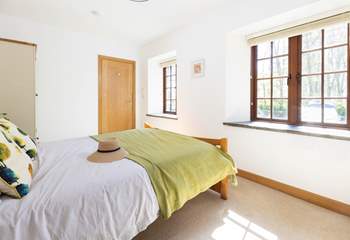 This bedroom has a king size bed. 