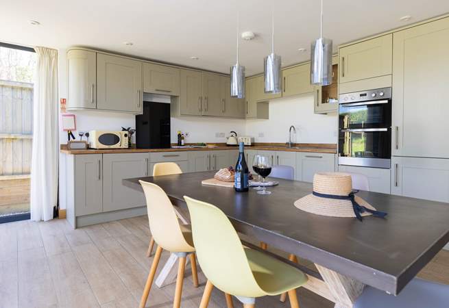 The large kitchen/ diner is a lovely space to spend time together. 