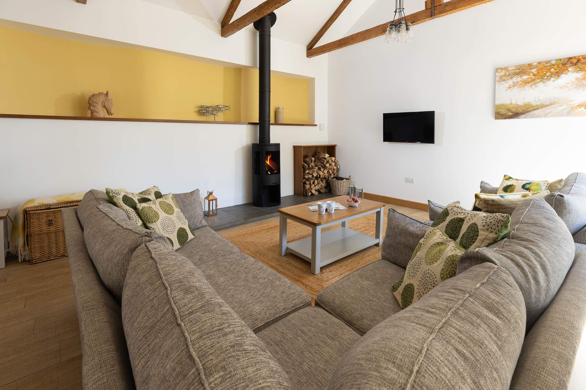 Light the wood burner an snuggle up in front of a film. 