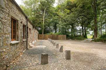 The lane a short distance in front of The Coach House leads to one of the caravan and camping areas.