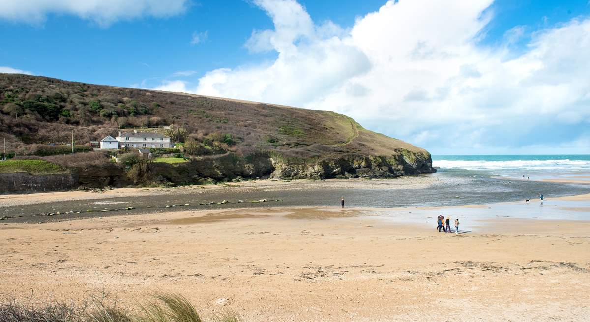 You are spoilt for choice for great beaches in this part of Cornwall - the one at Mawgan Porth is only a short drive away.