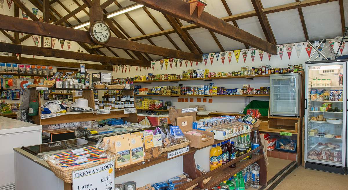 There is a small but well stocked shop open during the camping season. Outside of these months you can stock up on your essentials in the village of St Columb Major which is only a mile away.