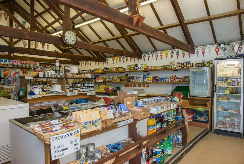 There is a small but well stocked shop open during the camping season. Outside of these months you can stock up on your essentials in the village of St Columb Major which is only a mile away.