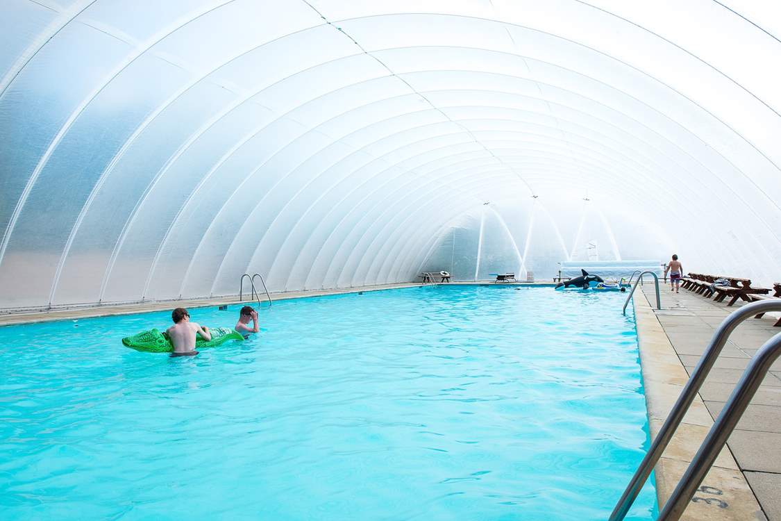 The swimming pool is open during the height of the season. Please check with the owners for the specific opening hours.