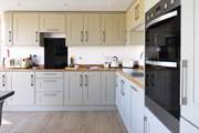 The fabulous kitchen is light and airy.