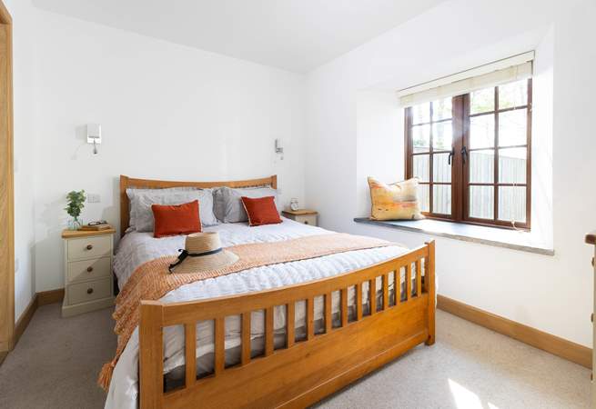 Warming tones are used in the bedrooms for a peaceful slumber. 