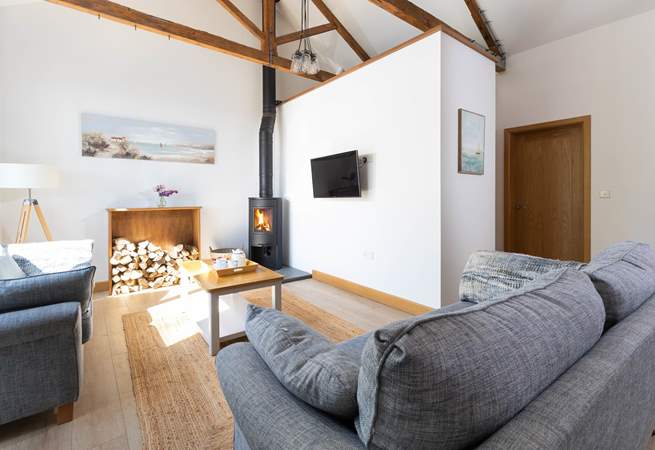 Cosy down in front of the fire after a day exploring the north coast. 