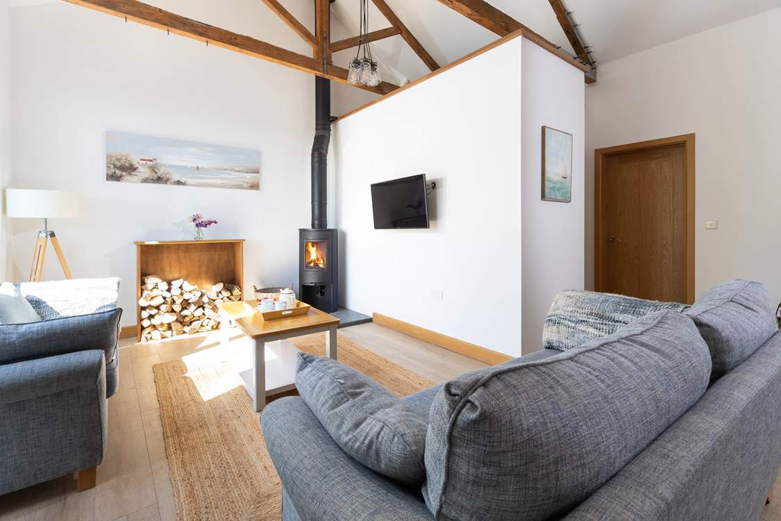 Cosy down in front of the fire after a day exploring the north coast.