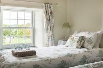 Bedroom 3 overlooks the green.