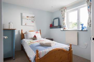 Bedroom 4 has a single bed (with a truckle bed available for an extra child).