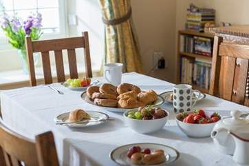 Gather around for leisurely family meals.