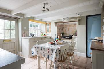 The cottage kitchen.