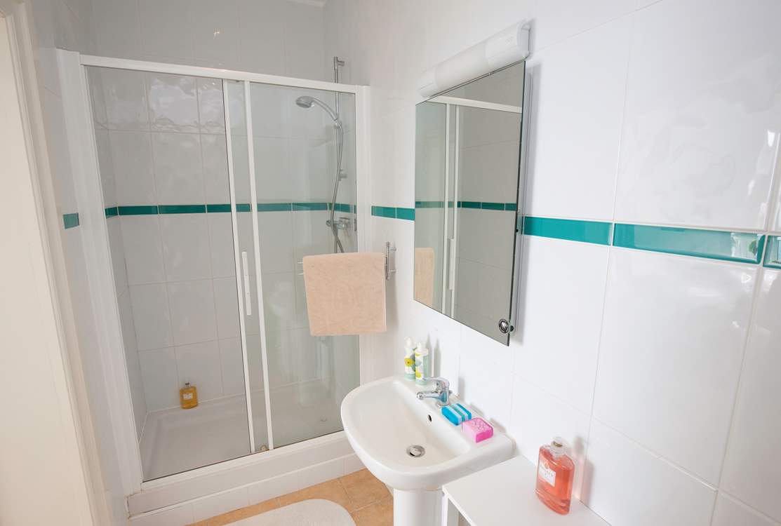 The en suite shower-room to the main bedroom.