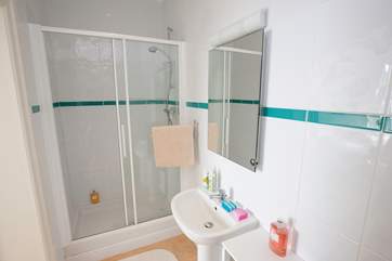 The en suite shower-room to the master bedroom.