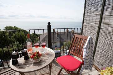 Enjoy your morning coffee or a glass of wine with one of the best backdrops on the Isle of Wight.