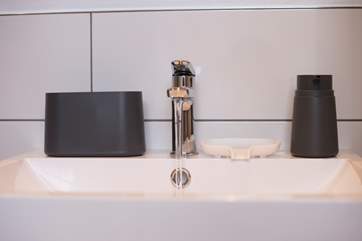 The wet-room sink.