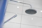The wet-room shower.