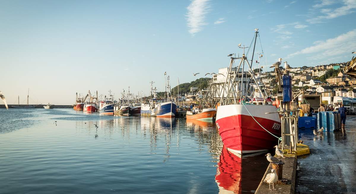 The vibrant town of Newlyn has a pretty harbour and fabulous galleries.