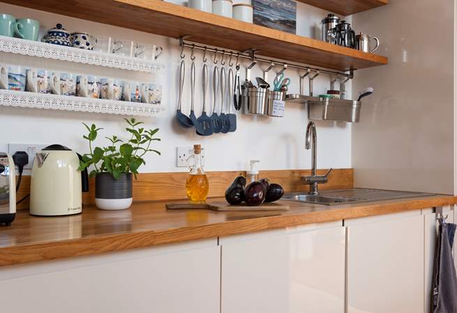 Cook up a feast in this stylish kitchen.
